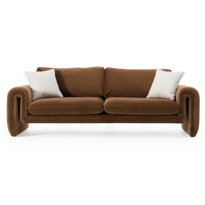 LA Furniture Bentley Modern Brown Velvet Sofa VGAH-AG146-3-BRN Contemporary Style by Vig Furnitrue Number 83261 Catch Home Goods