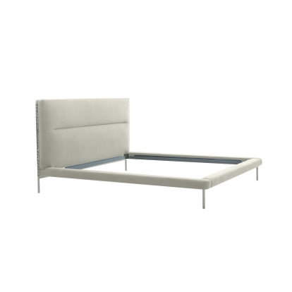LA Furniture Bergeron Eastern King Contemporary Cream Woven Fabric Bed VGODZW-20107-WHT-BED-EK Contemporary Style by Vig Furnitrue Number 79161 Catch Home Goods