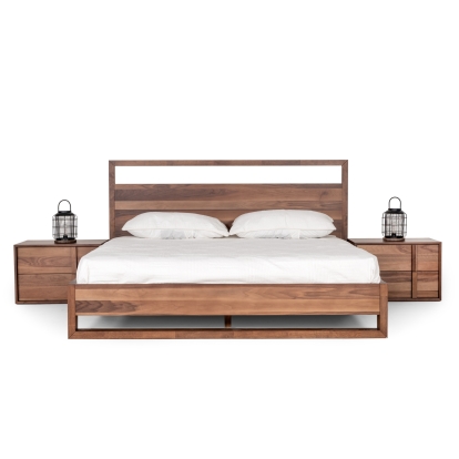 LA Furniture Eastern King Berlin Modern Walnut Bed VGMABR-92-EK Contemporary Style by Vig Furnitrue Number 77115|77115A Catch Home Goods