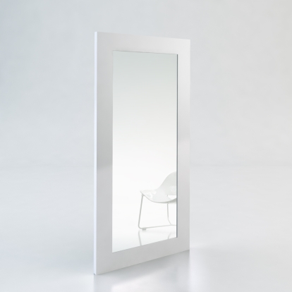 LA Furniture Beth Modern White Floor Mirror VGBB702R-WHT-MIR Contemporary Style by Vig Furnitrue Number 79233 Catch Home Goods