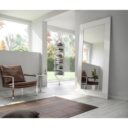 LA Furniture Beth Modern White Floor Mirror VGBB702R-WHT-MIR Contemporary Style by Vig Furnitrue Number 79233 Catch Home Goods