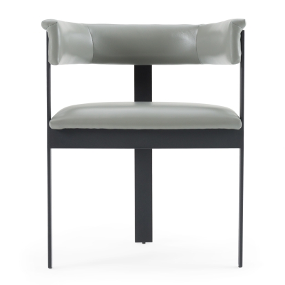 LA Furniture Boswell Modern Grey Faux Leather + Black Dining Chair VGRH-RHS-DC-158-GRYBLK Contemporary Style by Vig Furnitrue Number 82662 Catch Home Goods