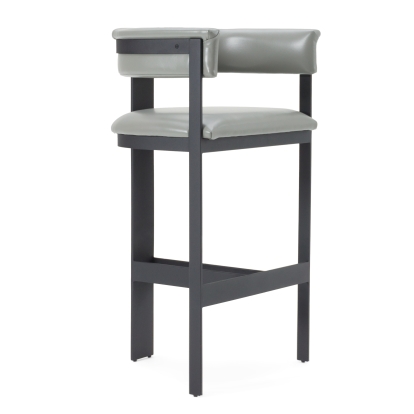 LA Furniture Boswell Modern Grey Faux Leather + Black Barstool VGRH-RHS-BS-158-GRYBLK Contemporary Style by Vig Furnitrue Number 82664 Catch Home Goods