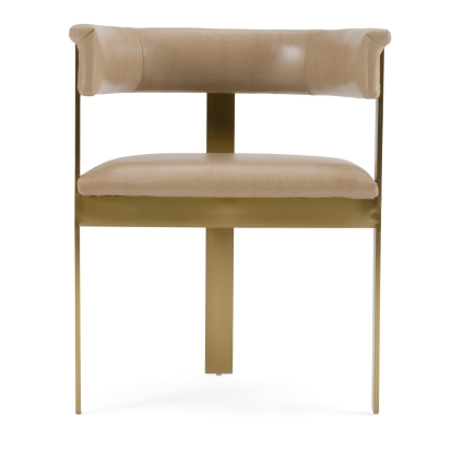 LA Furniture Boswell Modern Brown Faux Leather + Gold Dining Chair VGRH-RHS-DC-158-BRNGLD Contemporary Style by Vig Furnitrue Number 82665 Catch Home Goods