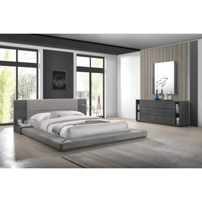LA Furniture California King Jagger Modern Grey Bedroom Set VGMABR-55-GRY-SET-CK Contemporary Style by Vig Furnitrue Number 77579 Catch Home Goods