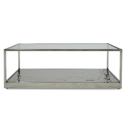 LA Furniture Braxton Contemporary Clear Wave Glass Coffee Table VGGMCT-1676-CT Contemporary Style by Vig Furnitrue Number 81013 Catch Home Goods