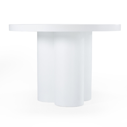 LA Furniture Bruni Modern White Concrete Round Dining Table VGGR-623810-WHT Contemporary Style by Vig Furnitrue Number 81841 Catch Home Goods