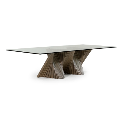 LA Furniture Byer Modern Glass + Grey Ash Dining Table VGCS-DT-21004-GRY Contemporary Style by Vig Furnitrue Number 83281 Catch Home Goods