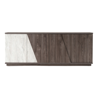LA Furniture Cairo Modern Grey Elm and White/Grey Marble Pattern Buffet VGAC-CAIRO-GR-BF Contemporary Style by Vig Furnitrue Number 79952 Catch Home Goods