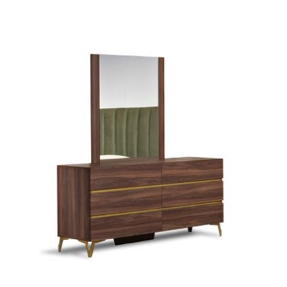 LA Furniture Calabria Modern Walnut Mirror VGACCALABRIA-MIR Contemporary Style by Vig Furnitrue Number 75532 Catch Home Goods