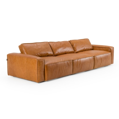 LA Furniture Cambria Modern Cognac Leather Sofa VGKK-KF.1123-SOFA-M2832 Contemporary Style by Vig Furnitrue Number 83184 Catch Home Goods
