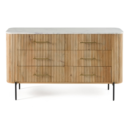 LA Furniture Cambridge White Marble & Mango Dresser VGED-RID112410 Contemporary Style by Vig Furnitrue Number 82265|82265A Catch Home Goods