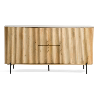 LA Furniture Cambridge White Marble & Mango Buffet VGEDRID118001-BUF Contemporary Style by Vig Furnitrue Number 80523|80523A Catch Home Goods