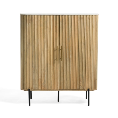 LA Furniture Cambridge White Marble & Mango Tall Buffet VGEDRID109953-TALL Contemporary Style by Vig Furnitrue Number 80525 Catch Home Goods