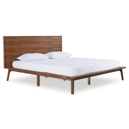 LA Furniture Carmen Mid-Century Modern Walnut Bed VGMABR-79-BED Contemporary Style by Vig Furnitrue Number 75425|75426 Catch Home Goods