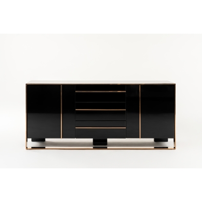 LA Furniture Cartier Modern Black & Rosegold Buffet VGVCG-A002 Contemporary Style by Vig Furnitrue Number 73248 Catch Home Goods