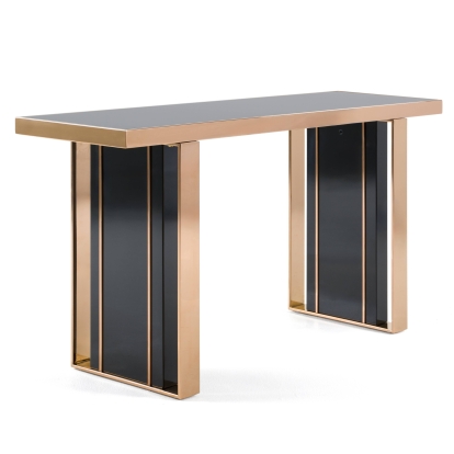 LA Furniture Cartier Modern Black & Rosegold Console Table VGVCK-A002 Contemporary Style by Vig Furnitrue Number 74330 Catch Home Goods