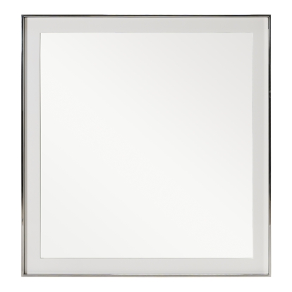 LA Furniture Cartier Modern White & Stainless Steel Mirror VGVC-J-A002-M-WHT Contemporary Style by Vig Furnitrue Number 81534 Catch Home Goods