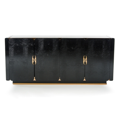 LA Furniture Talin Modern Black Crocodile & Rosegold Buffet VGUN106-180-CROC Contemporary Style by Vig Furnitrue Number 72374 Catch Home Goods