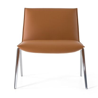 LA Furniture Cedric Modern Camel Vegan Leather Accent Chair VGFU-F2313-CML Contemporary Style by Vig Furnitrue Number 82216 Catch Home Goods