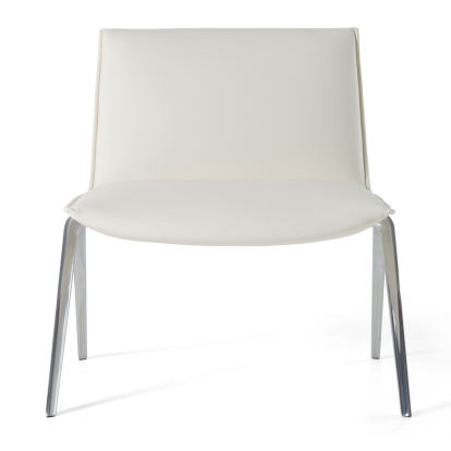 LA Furniture Cedric Modern White Vegan Leather Accent Chair VGFU-F2313-WHT Contemporary Style by Vig Furnitrue Number 82217 Catch Home Goods