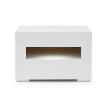 LA Furniture Ceres Modern White Lacquer Nightstand VGWCCG05-WHT Contemporary Style by Vig Furnitrue Number 13273 Catch Home Goods