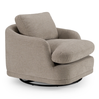 LA Furniture Chantry Modern Grey Sand Fabric Swivel Accent Chair VGKK-KF.8592-CHR-SAND Contemporary Style by Vig Furnitrue Number 83257 Catch Home Goods