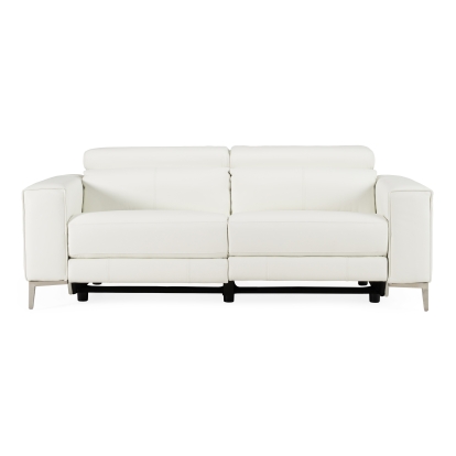 LA Furniture Chignik Modern White Leather Sofa with 2 Recliners VGMB-MB-R318-P2-WHT Contemporary Style by Vig Furnitrue Number 83354 Catch Home Goods
