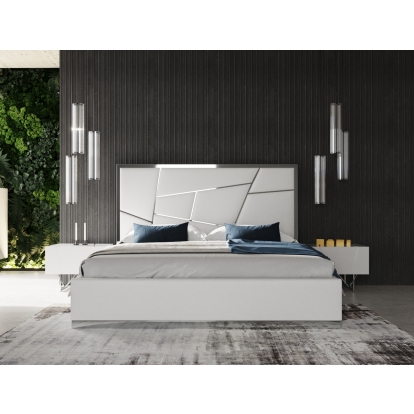 LA Furniture Chrysler Modern White 4-Piece Bedroom Set VGVCBD8978-4PCSET-WHT Contemporary Style by Vig Furnitrue Number 85651|85652 Catch Home Goods