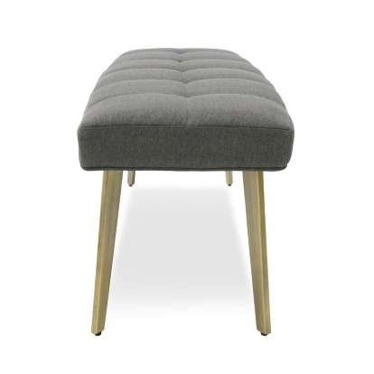 LA Furniture Cici Contemporary Grey & Antique Brass Bench VGGAGA-8635BE-GRY-B Contemporary Style by Vig Furnitrue Number 77773 Catch Home Goods