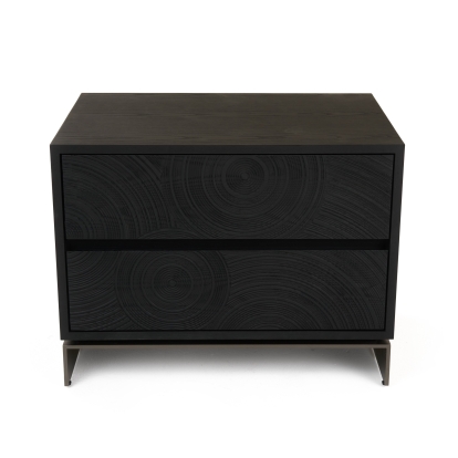 LA Furniture Cirque Modern Black Ash Nightstand VGVC-N2368 Contemporary Style by Vig Furnitrue Number 81572 Catch Home Goods