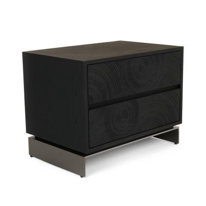 LA Furniture Cirque Modern Black Ash Nightstand VGVC-N2368 Contemporary Style by Vig Furnitrue Number 81572 Catch Home Goods