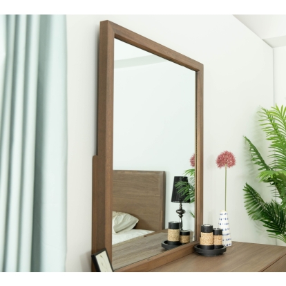 LA Furniture Claire Contemporary Walnut Mirror VGWDWIN-MIR Contemporary Style by Vig Furnitrue Number 78293 Catch Home Goods