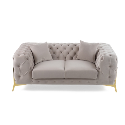 LA Furniture Clarice Transitional Light Beige Velvet Loveseat VGAH-SF1013-2-BGE Contemporary Style by Vig Furnitrue Number 82503 Catch Home Goods