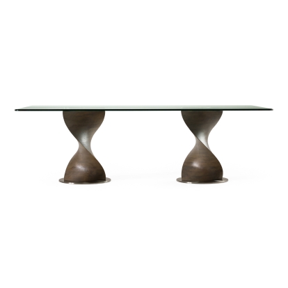 LA Furniture Cleveland Contemporary Glass and Grey Ash Dining Table VGCS-DT-16152-GRY Contemporary Style by Vig Furnitrue Number 82617 Catch Home Goods