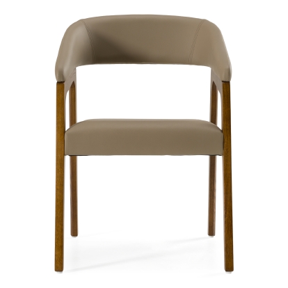 LA Furniture Clive Mid-Century Taupe & Walnut Dining Chair VGCSCH-1560 Contemporary Style by Vig Furnitrue Number 71403 Catch Home Goods