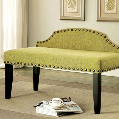 Furniture Of America Hasselt Contemporary Green Bench Model CM-BN6880GR-S