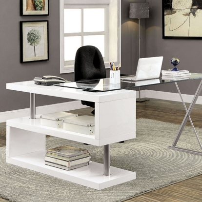 Furniture Of America Bronwen Contemporary White Desk Model CM-DK6131WH