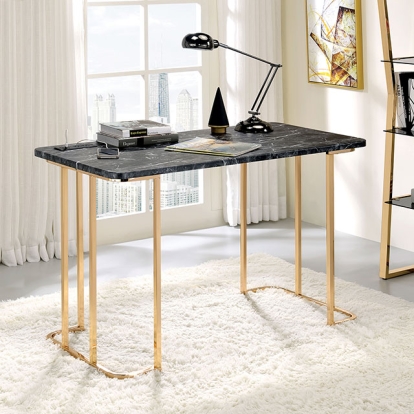 Furniture Of America Delphine Contemporary Gold/Black Desk Model CM-DK919BK