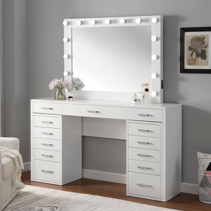 Furniture Of America Aphrodite Glam White Vanity Model CM-DK933WH-PK
