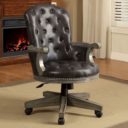 Furniture Of America Yelena Transitional Gray/Black Arm Chair Model CM-GM357AC