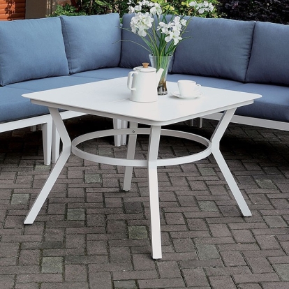 Furniture Of America Sharon Contemporary White Patio Table Model CM-OS2139-T