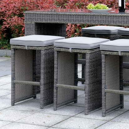 Furniture Of America Ismay Contemporary Gray Bar Stool (6/Ctn) Model CM-OT1847-BC-6PK