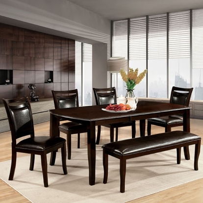 Furniture Of America Woodside Transitional Dark Cherry/Espresso Dining Table Model CM3024T