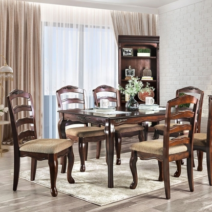 Furniture Of America Townsville Transitional Dark Walnut Dining Table Model CM3109T