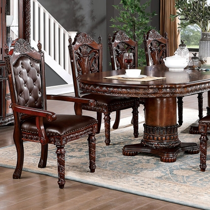 Furniture Of America Canyonville Traditional Brown Cherry Dining Table Model CM3144T-TABLE