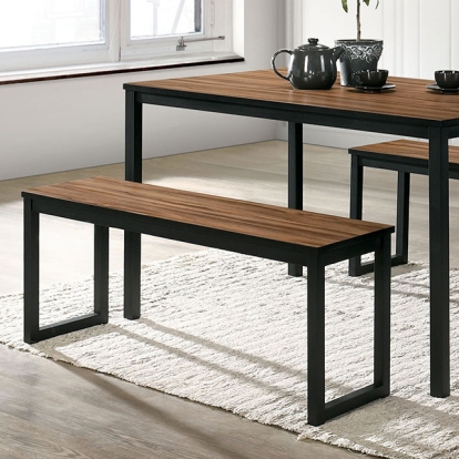 Furniture Of America Tripoli Industrial Walnut/Black 3 Pc. Dining Set Model CM3202BR-T-3PK