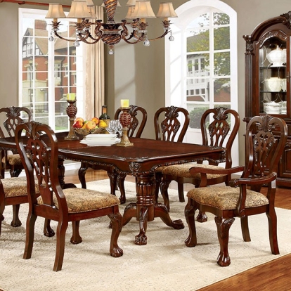 Furniture Of America Elana Traditional Brown Cherry Dining Table Model CM3212T-TABLE