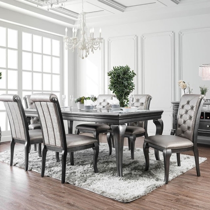 Furniture Of America Amina Transitional Gray Dining Table Model CM3219GY-T