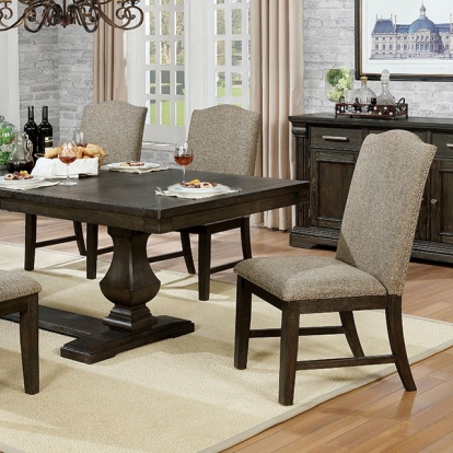 Furniture Of America Faulk Transitional Espresso/Warm Gray Dining Table Model CM3310T-TABLE